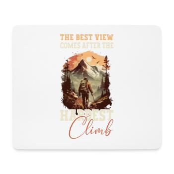 Berge Bergsteigen Wandern Wanderer Klettern Natur - Mousepad (Querformat) - Weiß - Vorne