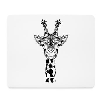 A head of a giraffe - Mouse Pad (horizontal) - white - Front