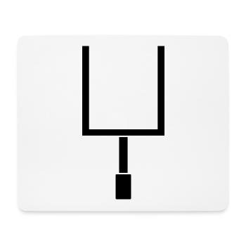 American football goal - Mouse Pad (horizontal) - white - Front