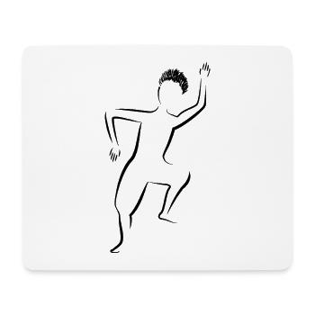 Silhouette dansante - Tapis de souris (format paysage) - blanc - Devant