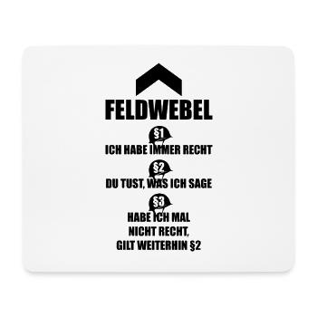 BUNDESWEHR FELDWEBEL - Mousepad (Querformat) - Weiß - Vorne
