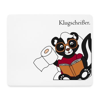 Skunk Pixie Smartass - motif amusant - Tapis de souris (format paysage) - blanc - Devant