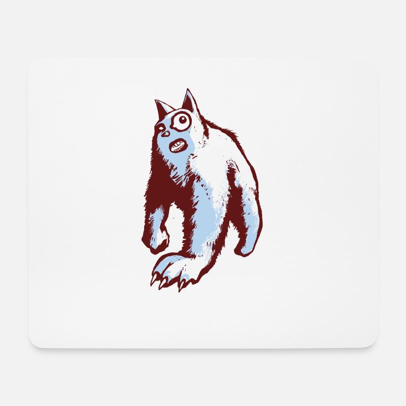 ice monster - Mouse Pad (horizontal) - white
