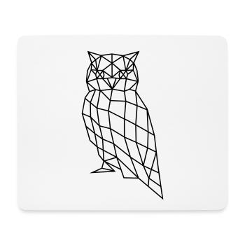 Owl | oiseau | polygones - Tapis de souris (format paysage) - blanc - Devant