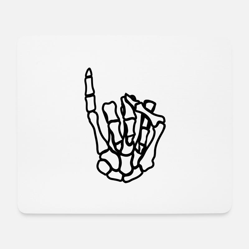 klenkes skelett Kontur - Mousepad (Querformat) - Weiß