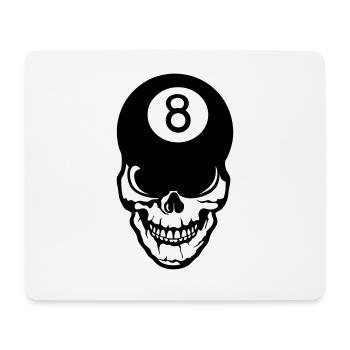 billard boule tete de mort crane - Tapis de souris (format paysage) - blanc - Devant