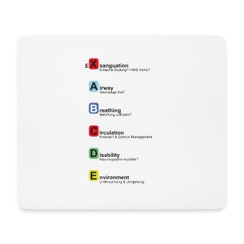 ABCDE deutsch - Mousepad (Querformat) - Weiß - Vorne