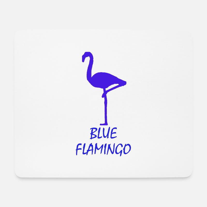 Blue flamingo - Mouse Pad (horizontal) - white