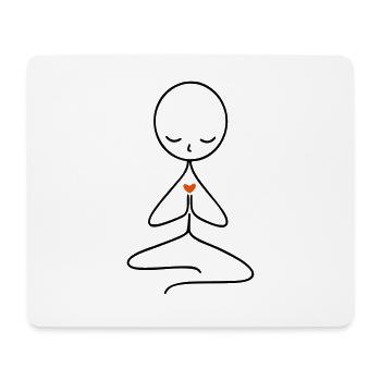 Yoga de coeur d'esprit - Tapis de souris (format paysage) - blanc - Devant