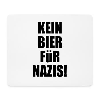 No beer for nazis - Mouse Pad (horizontal) - white - Front