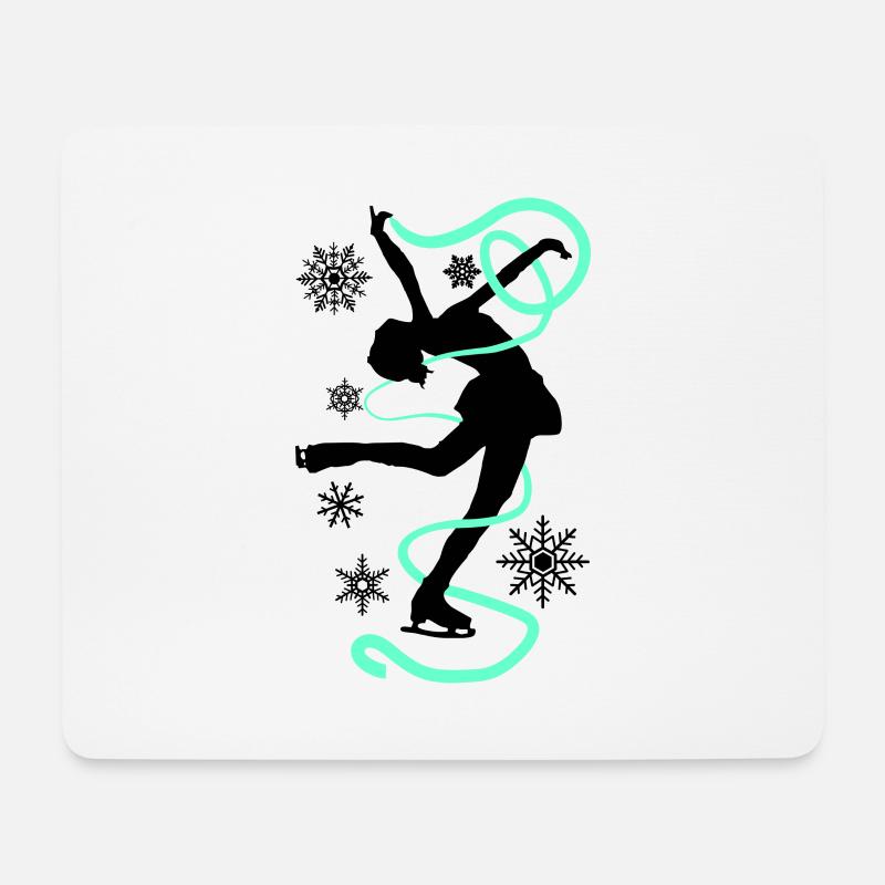 Eiskunstlauf Schlittschuhlauf Eis Figuren Tanz - Mousepad (Querformat) - Weiß