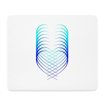 cœur - Tapis de souris (format paysage) - blanc - Devant