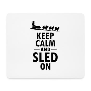 Husky Sledding Sled Dog Racing Alaskan Racers - Mouse Pad (horizontal) - white - Front