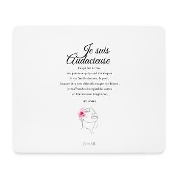 Audacieuse - Tapis de souris (format paysage) - blanc - Devant