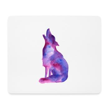 Galaxy Wolf - Tapis de souris (format paysage) - blanc - Devant
