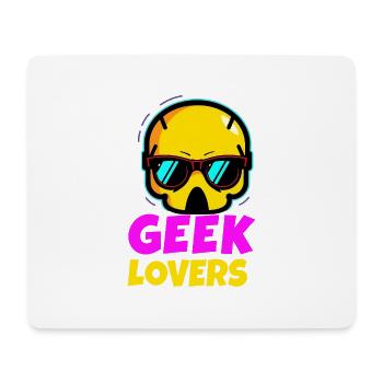 Geek Lovers - Tapis de souris (format paysage) - blanc - Devant