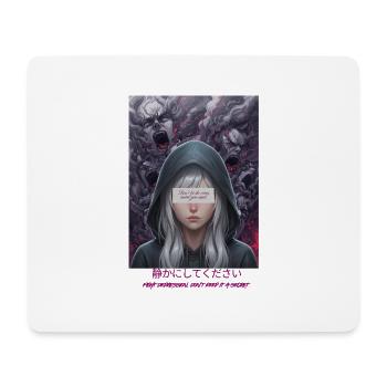Hooded Vision: Silent Rebellion - Mouse Pad (horizontal) - white - Front