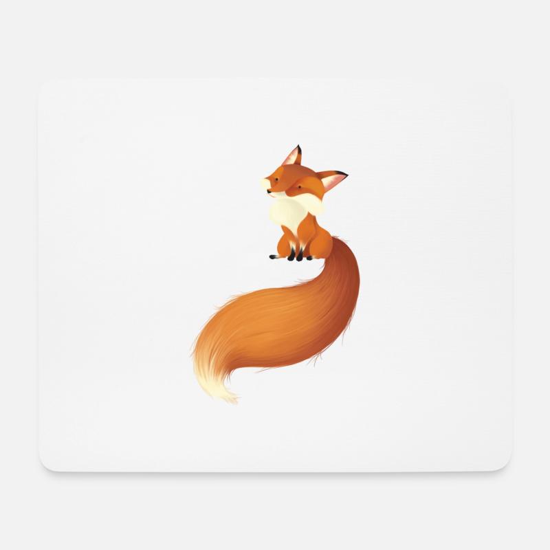 Fuchs - Mousepad (Querformat) - Weiß