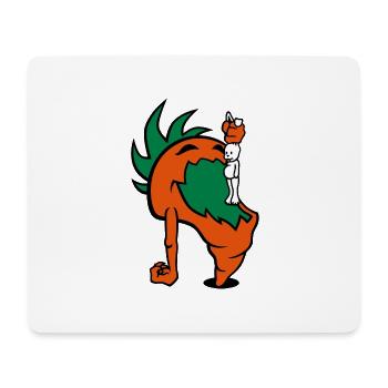 Hungry Carrot - Mousepad (Querformat) - Weiß - Vorne