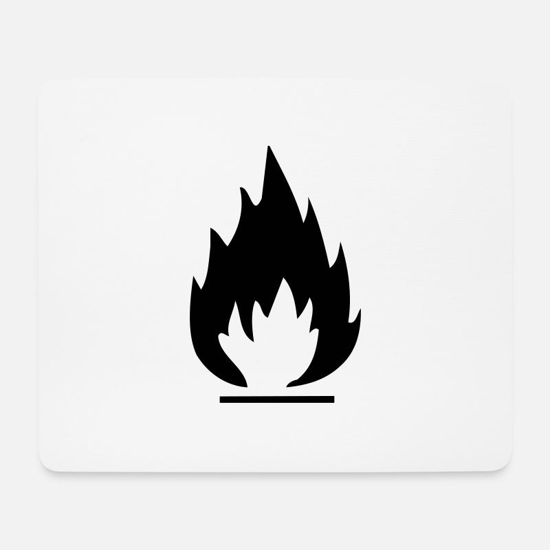 feuer - Mousepad (Querformat) - Weiß