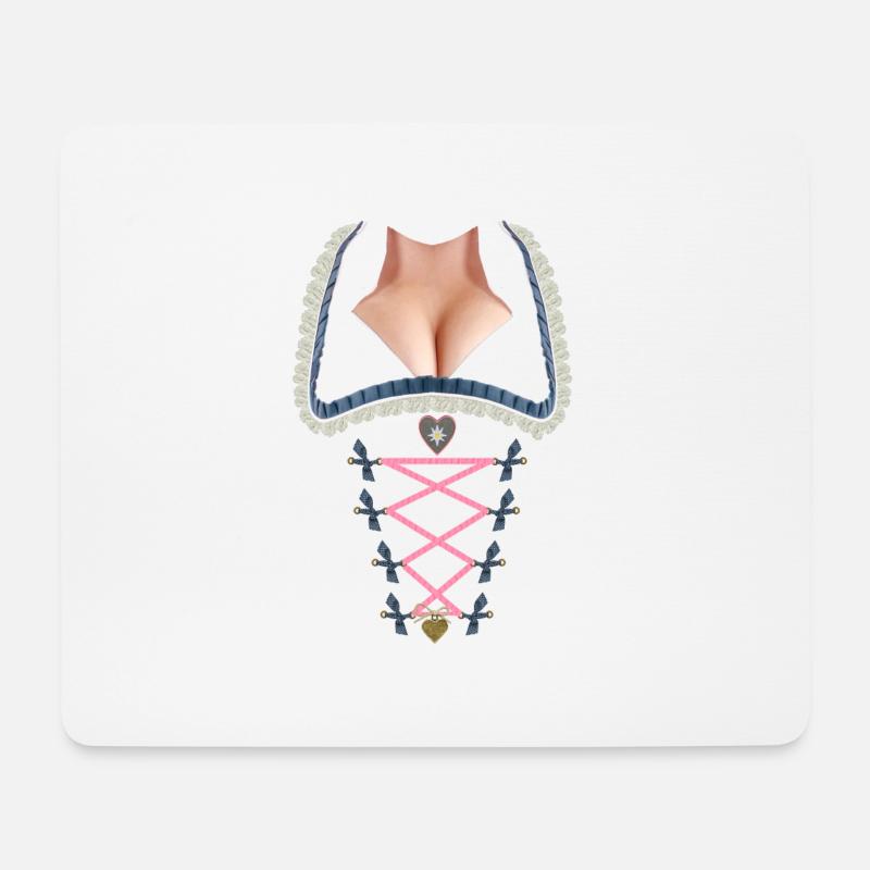 dirndlall - Mousepad (Querformat) - Weiß
