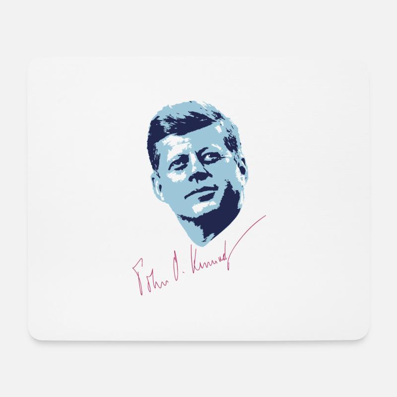 JFK - Mousepad (Querformat) - Weiß