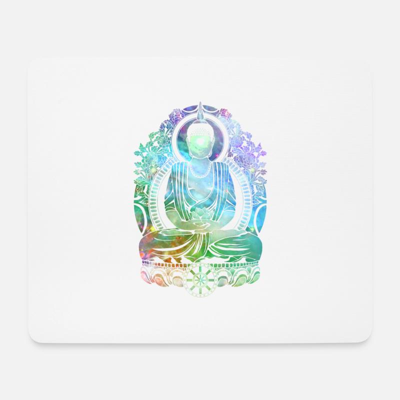 Cosmic Buddha - Cool - Mouse Pad (horizontal) - white