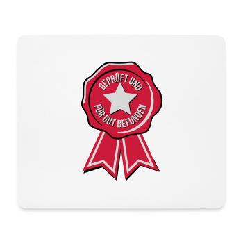 geprüft und für gut befunden - Mousepad (Querformat) - Weiß - Vorne