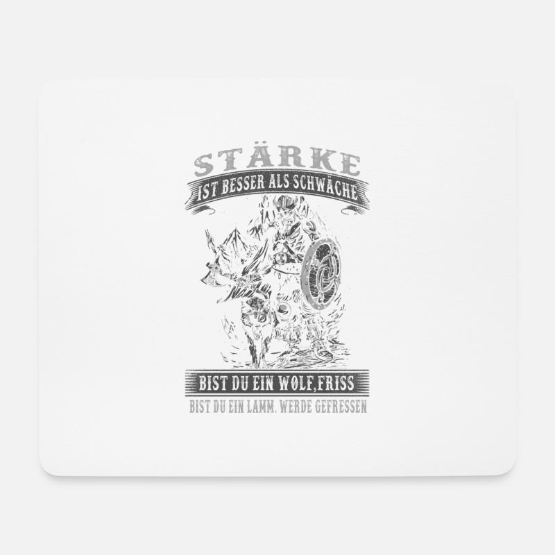 Stärke statt Schwäche - Mousepad (Querformat) - Weiß