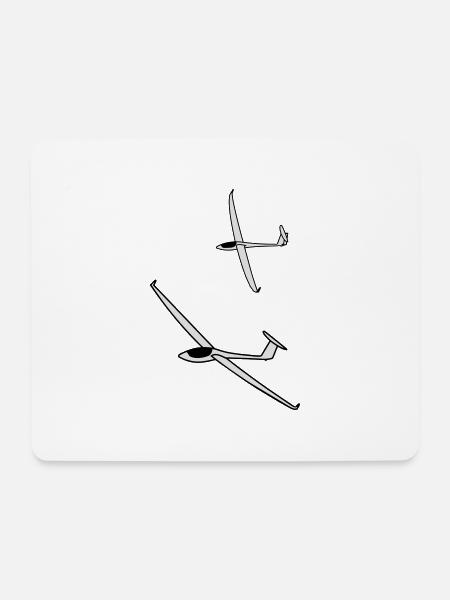 segelflugzeuge - Mousepad (Querformat) - Weiß