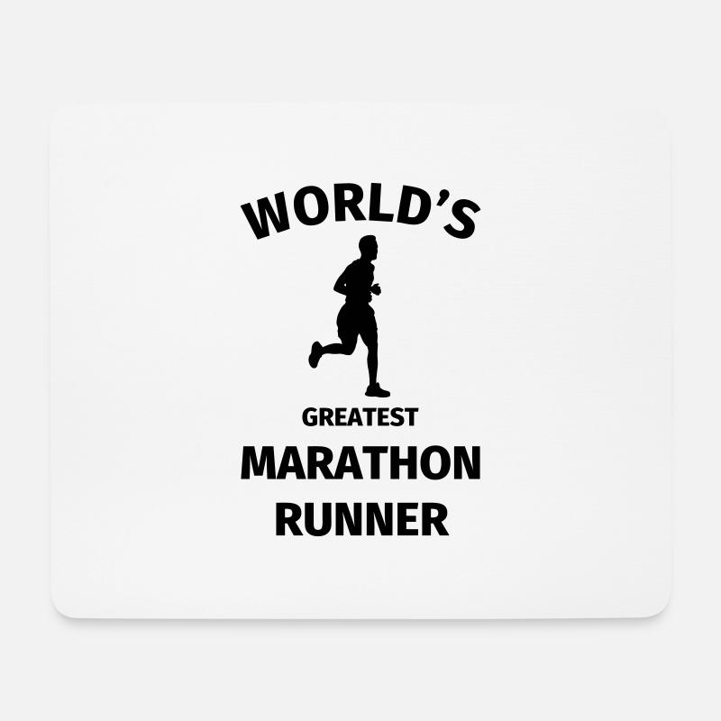 World's Greatest Marathon Runner - Mousepad (Querformat) - Weiß
