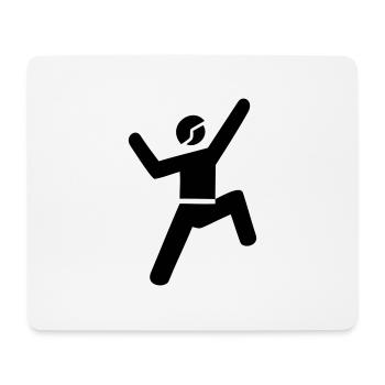 klettern - Mousepad (Querformat) - Weiß - Vorne