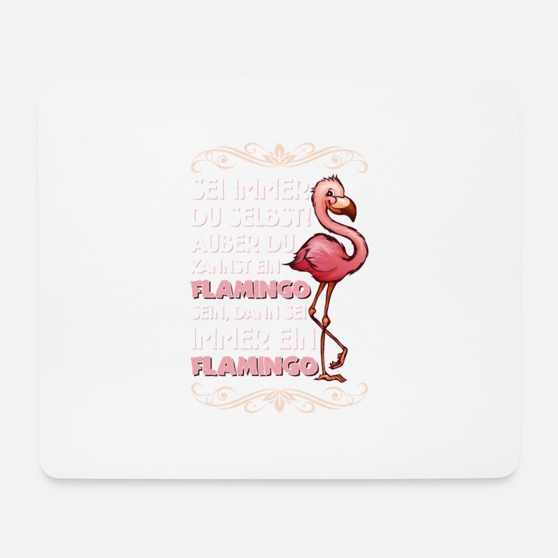 Lustiger Flamingo Spruch Vogel Geschenk - Mousepad (Querformat) - Weiß