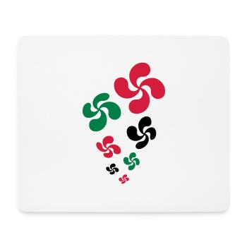 Croix du Pays Basque - Tapis de souris (format paysage) - blanc - Devant