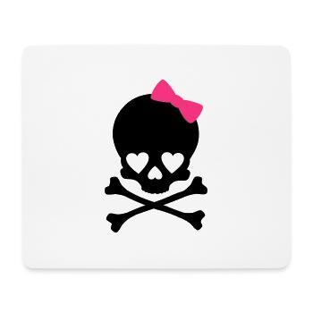 Kleinen Mädchen Totenkopf - Mousepad (Querformat) - Weiß - Vorne