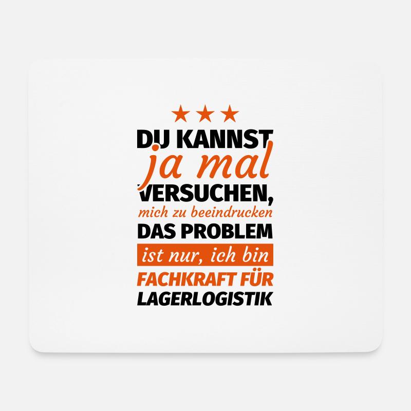 Fachkraft für Lagerlogistik - Mousepad (Querformat) - Weiß
