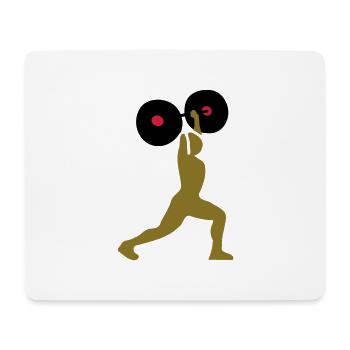 weight lifting - Mouse Pad (horizontal) - white - Front