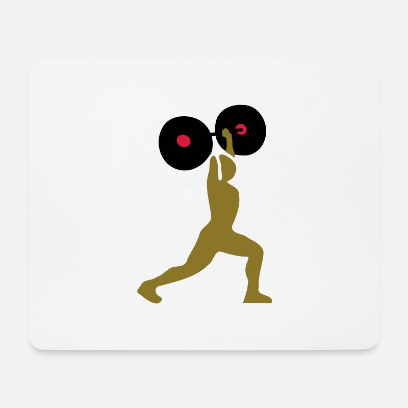 weight lifting - Mouse Pad (horizontal) - white