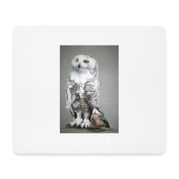 Eule - Mousepad (Querformat) - Weiß - Vorne