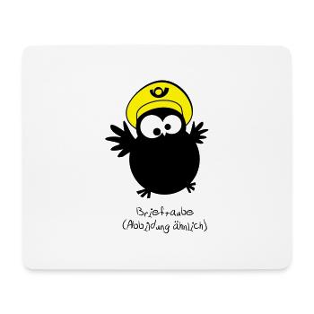 EULE // Brieftaube (Abbildung ähnlich) - Mousepad (Querformat) - Weiß - Vorne