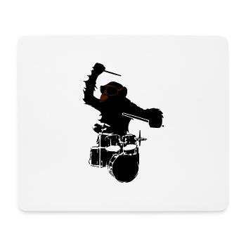musique de singe - Tapis de souris (format paysage) - blanc - Devant