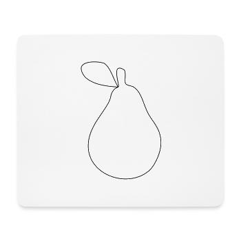 Birne - Mousepad (Querformat) - Weiß - Vorne