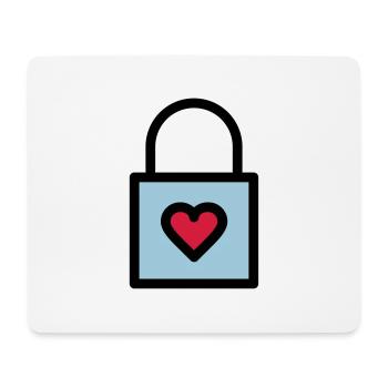 Padlock, love lock - Mouse Pad (horizontal) - white - Front