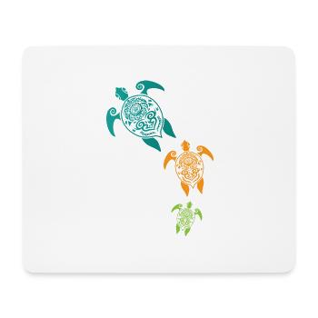 Maori Turtles Group Tattoo Gift Idea - Mouse Pad (horizontal) - white - Front