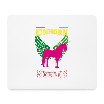 Einhorn Leben sinnlos - Geschenk - Mousepad (Querformat) - Weiß - Vorne