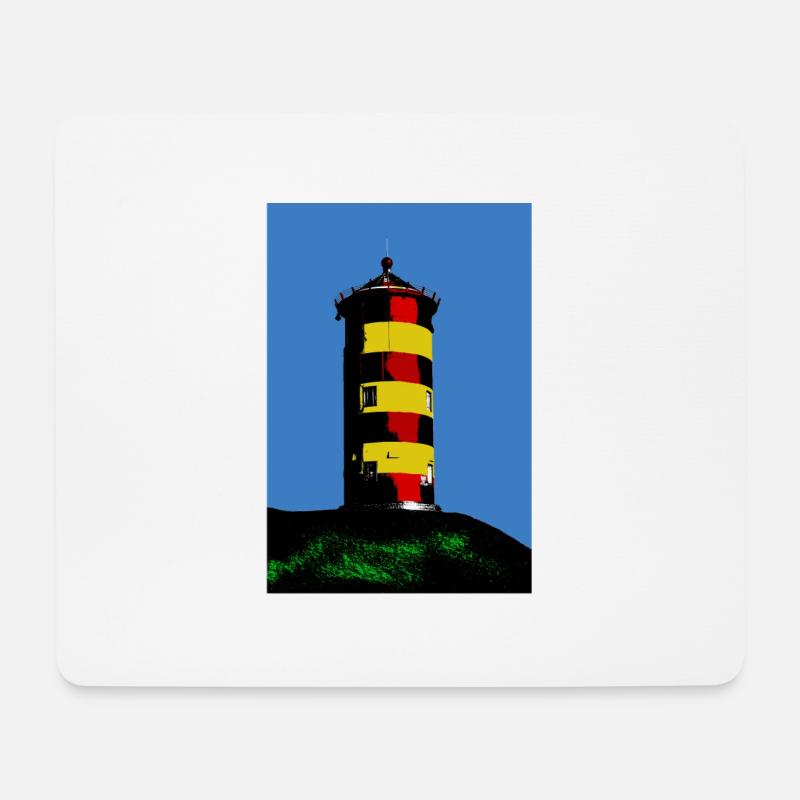 Leuchtturm Pilsum - Mousepad (Querformat) - Weiß