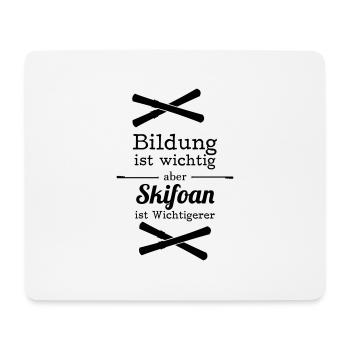 Education is important but Skifoan is more important - Mouse Pad (horizontal) - white - Front