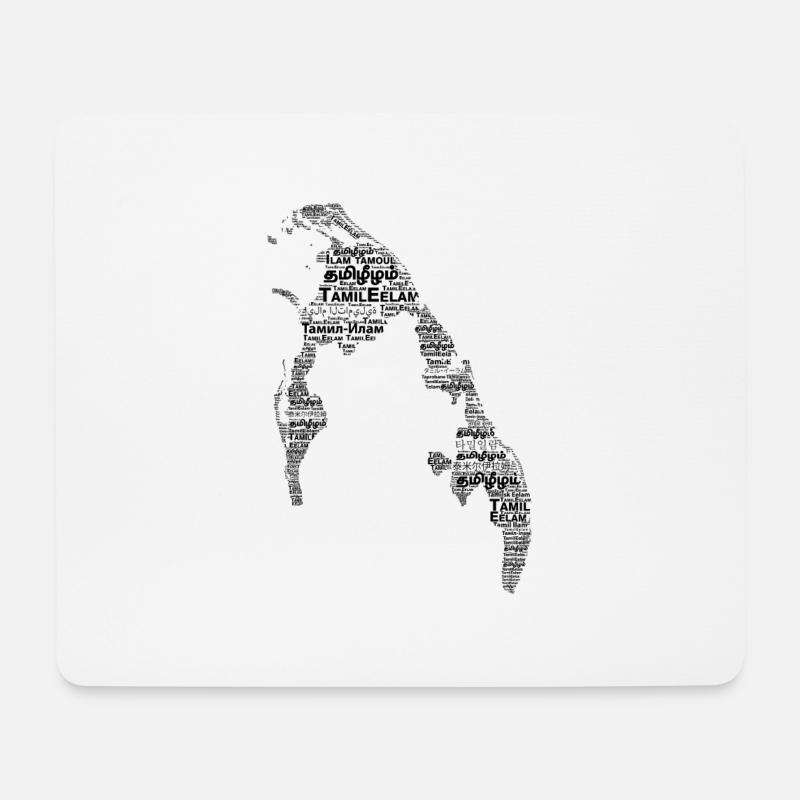 TamilEelam Text Design Schwarz - Mousepad (Querformat) - Weiß