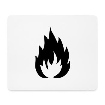 Flamme - Mousepad (Querformat) - Weiß - Vorne
