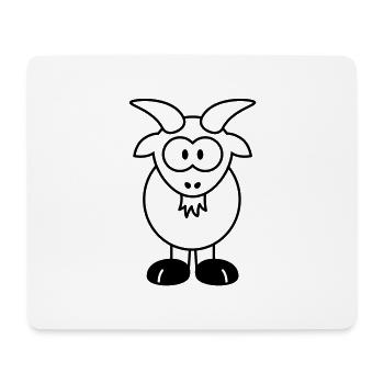 goat - Mouse Pad (horizontal) - white - Front